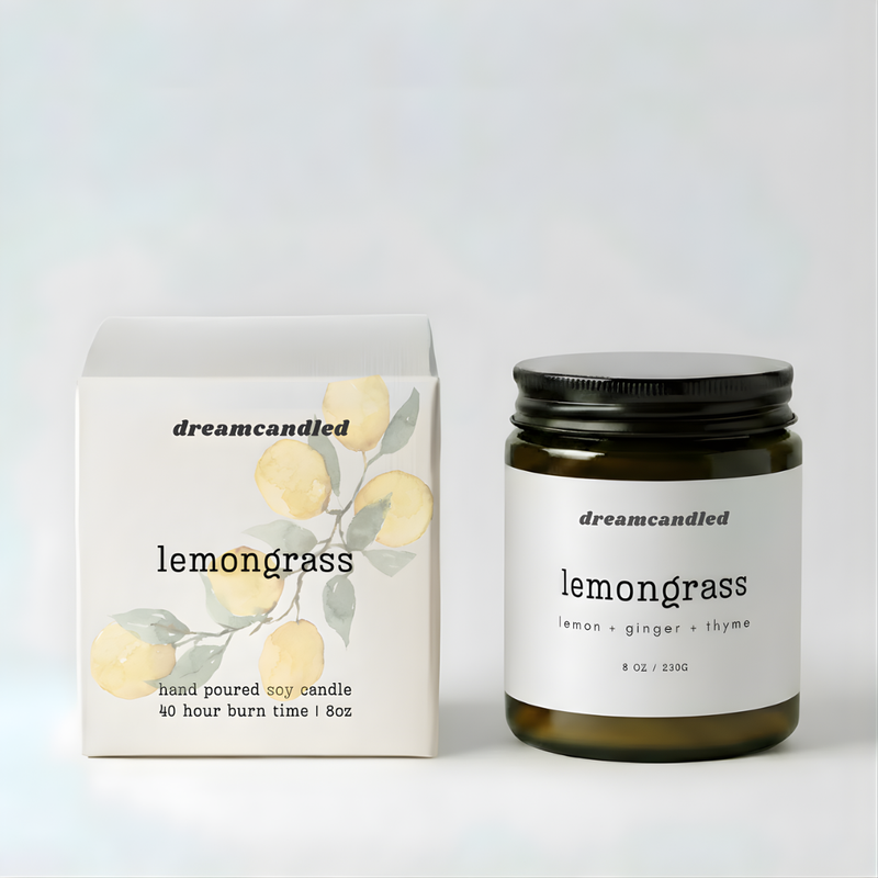 Lemongrass | Lemon + Ginger + Thyme - Sparkly Candle